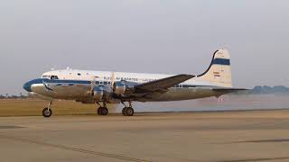 Engine startup of a Skyclass Aviation DC4 at Pretoria Wonderboom Airport [upl. by Rema]