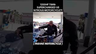 Absolutely insane 1200hp twin supercharged V8 motorcycle with a 300hp shot of nitrous [upl. by Aleakcim]