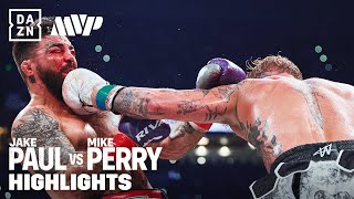 FIGHT HIGHLIGHTS  JAKE PAUL VS MIKE PERRY [upl. by Ennyleuqcaj]