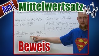 Mittelwertsatz der Differentialrechnung  Beweis ausführlich erklärt [upl. by Azila543]