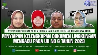 61 PENYIAPAN KELENGKAPAN DOKUMEN LINGKUNGAN MENGACU PADA UU NO 6 TAHUN 2023 [upl. by Joye]