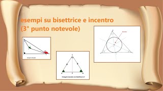 6 PROBLEMI SU BISETTRICE E INCENTRO 3° PUNTO NOTEVOLE [upl. by Nilhtac]