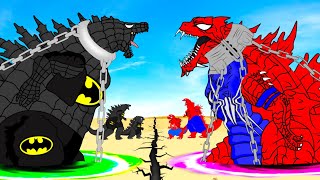 Team BATMAN GODZILLA EARTH Vs Team SPIDERMAN SHIN GODZILLA  Ranked From Weakest To Strongest [upl. by Nailuj499]