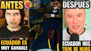 Antes y después de la gran victoria de Ecuador vs Colombia 01 Eliminatorias sudamericanas [upl. by Annaiv]