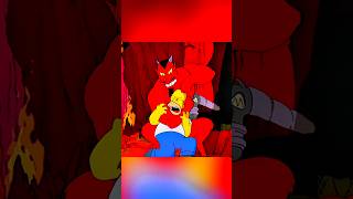 Homers Endless Pain in Hell🤣😂 simpsons shorts [upl. by Eirlav]