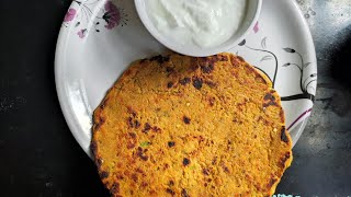 Thalipeeth Recipe😋 Maharashtrian Thalipeeth delicious homemade thalipeeth shorts [upl. by Ong]