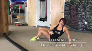 How To Foam Roll TFL Tensor Fasciae LataeSMR Technique Self Myofascial Release [upl. by Dedric]