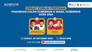 Debat Publik Pertama Pasangan Calon Gubernur amp Wakil Gubernur Aceh 2024 [upl. by Nalloh]