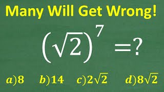 Square root of 2 to the 7th power  How much do you know about square roots and powers [upl. by Francyne]