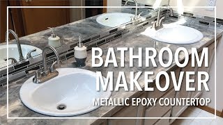 Brandons Bathroom Epoxy Countertops Part 2 [upl. by Meesak]