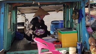 Mekong Delta river floating market real Cai Rang [upl. by Eatnad]