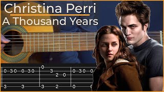 A Thousand Years  Christina Perri Simple Guitar Tab [upl. by Verdie637]