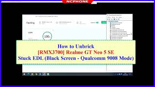 How to Unbrick Realme GT NEO 5 SE Hard Brick Stuck EDL Black Screen  Qualcomm 9008 Mode [upl. by Jacoby358]