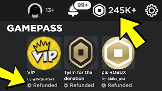 HOW TO REFUND GAMEPASSES ON ROBLOX  REFUND ITEMS IN 2023 amp GET ROBUX [upl. by Nilyak888]