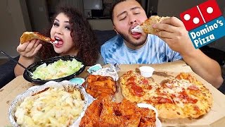 MUKBANG DOMINOS PIZZA EATING SHOW [upl. by Sremmus]