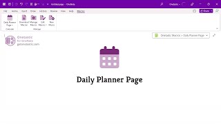 Create a Daily Planner Page in OneNote [upl. by Valer]