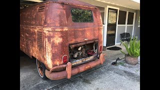 FIRST START IN OVER 40 YEARS  RESURRECTION RESTORATION 1962 VW Type 2 VanBus VW Kombi [upl. by Starks]