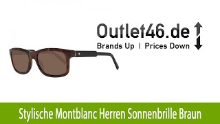 Stylische MONTBLANC Herren Sonnenbrille Braun  Outlet46de [upl. by Max]