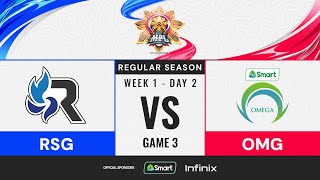 MPL PH S13  W1D2  RSG vs OMG  GAME 3 [upl. by Somisareg]