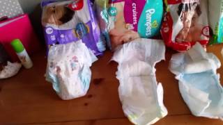 6 Diapers tested Pampers Huggies Simple Truth Check This Out Total Comfort [upl. by Ainniz]