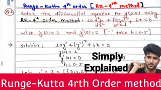 Runge kutta 4th order method  Rk4 method Numerical Method [upl. by Johnathan]