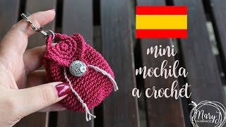 mini mochila tejida a crochet  MARYJ HANDMADE [upl. by Nylidam]