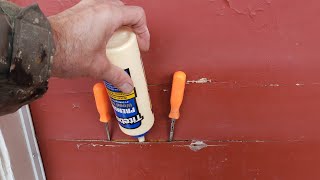 Easy Fix Peeling Veneer Old Door [upl. by Vannie524]