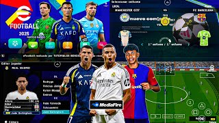 eFootball PES 2025 PPSSPP FULL TRANSFERS CAMERA PS5 🔥🔥🔥 [upl. by Towill]