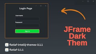 How to Create a Dark Theme Login Page with JFrame  FlatLaf  Java Netbeans Tutorial [upl. by Farland]