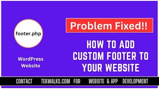 How to add custom footer to your website [upl. by Samalla]