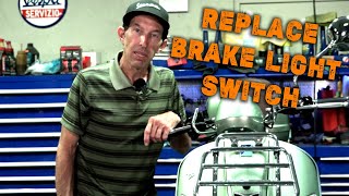 How To Change a Brake Light Switch on a Modern Vespa [upl. by Danni824]