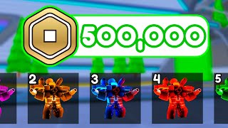 What do YOU GET for 500000 Robux in Toilet Tower Defense [upl. by Courtund]