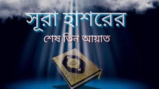 সূরা হাশরের শেষ তিন আয়াত। Surah Al Hashr 2224 Beautiful Quran recitation 2024 [upl. by Cosma]