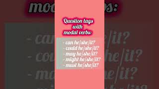 Tag Questions  Tag Questions with madal verbs  Modal verbs tags  Tags in English  shorts⭐ [upl. by Sapphire]