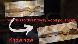 Giving vintage look to gun stock  Shou Sugi Ban  Gun stock burnt and polished [upl. by Hamish]