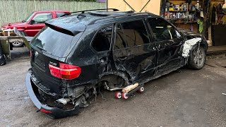 Рискнул и Купил BMW X5 после ДТП столба и отбойника восстанавливаем и оживляем [upl. by Ynor]