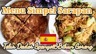 SPANISH OMLETTETelurDadarSpanyol 🇪🇸 BIHUN GORENG II MENU SARAPAN ANAK II [upl. by Anelad807]