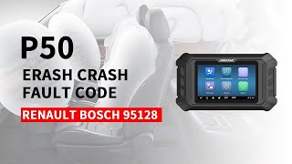 OBDSTAR P50 Erase Renault BOSCH 95128 Airbag Crash Fault Code OBDII365 [upl. by Onileba]