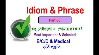 Idiom and Phrase  Part 06  Admission English  Rafique Sir [upl. by Haas]