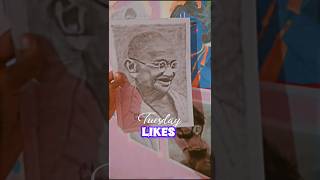 2 October Gandhiji ka drawing  ✨MahatmaGandhidrawing 💯 realartists sketch viralshort [upl. by Fabri576]