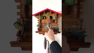 1960’s German cuckoo clock “Reburg Uhrengehaus” Plays Nach em Regen Schint Sunne amp Weggiserlied [upl. by Felipe]