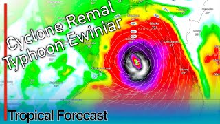 Dangerous Cyclone REMAL Forecast to Slam India This Weekend Strong Typhoon Ewiniar Expected to form [upl. by Etty68]