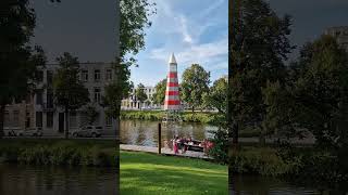 Lighthouse in canal Breda TravelwithHugoF breda netherlands Lighthouse [upl. by Ahsrop]