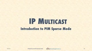 Lecture 7  Introduction to PIM Sparse Mode [upl. by Lilyan]