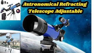 TELMU Telescope 70mm Aperture 400mm AZ Mount Astronomical Refracting Telescope Adjustable [upl. by Thapa260]