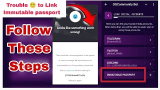 How to Link if issue are you having Immutable Passport Account  New Update OGC  OGC Network [upl. by Abbye669]