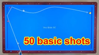 50 Best Shots carom 3cushion billiards tutorial beginner basics [upl. by Annice]