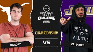 Nissan Heisman House Challenge Final VA Dimes vs DCroft  EA Sports College Football 25 [upl. by Gav]