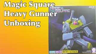 Magic Square MS03 Heavy Gunner Brawl unboxing [upl. by Asiralc]