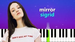 Sigrid  Mirror Piano Tutorial [upl. by Idoux969]